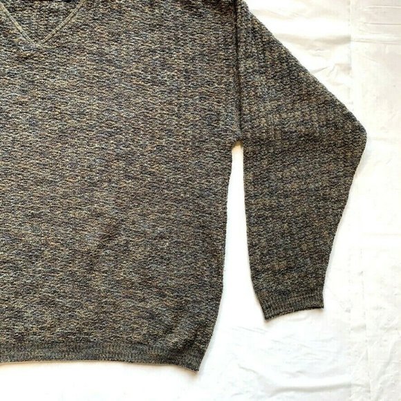 Vintage Bill Blass Sweater Mens XL USA Made Hand Framed Chunky Knit V Neck - Picture 6 of 10